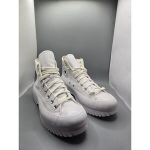 Converse Chuck All Star Lift Platform High Top White Leather Shoes Women 9.5